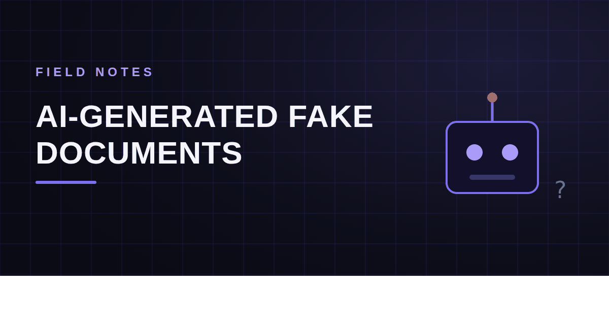 AI-Generated Fake Documents: What Changes, What Doesn't