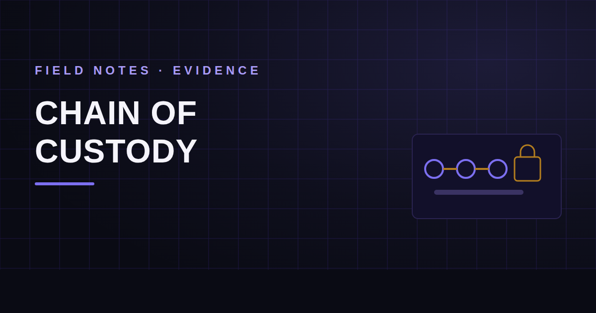 Chain of Custody for Digital Documents: Making Evidence Hold Up