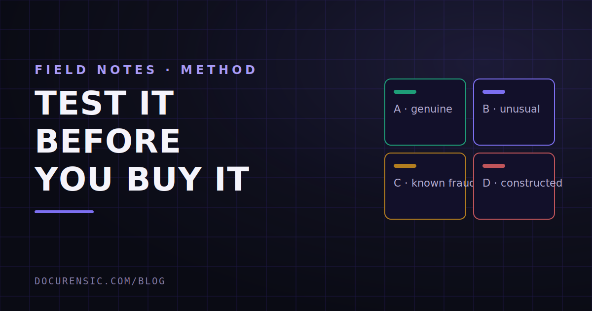 How to Test a Document Forensics Tool Before You Buy It