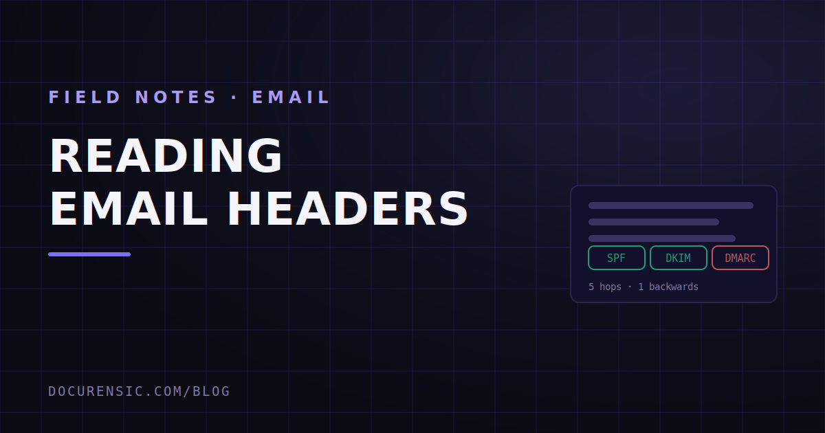Reading Email Headers: The Trail a Message Can't Fake