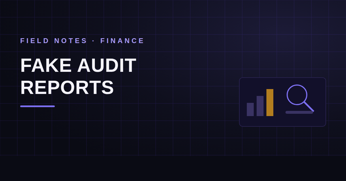 Fake Audit Reports: Borrowing a Big Four Signature