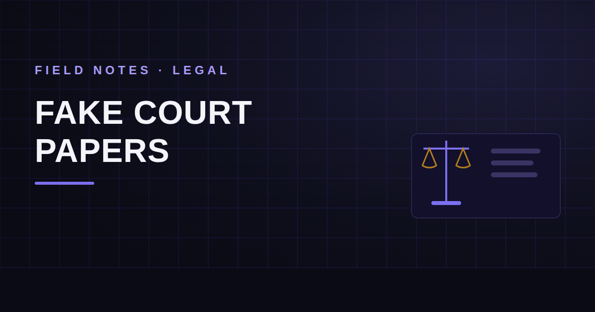 Fake Court Papers: The Scam That Arrives With a Gavel
