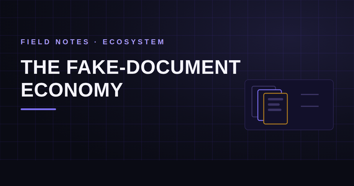The Fake-Document Economy: Inside the Template and Generator Industry
