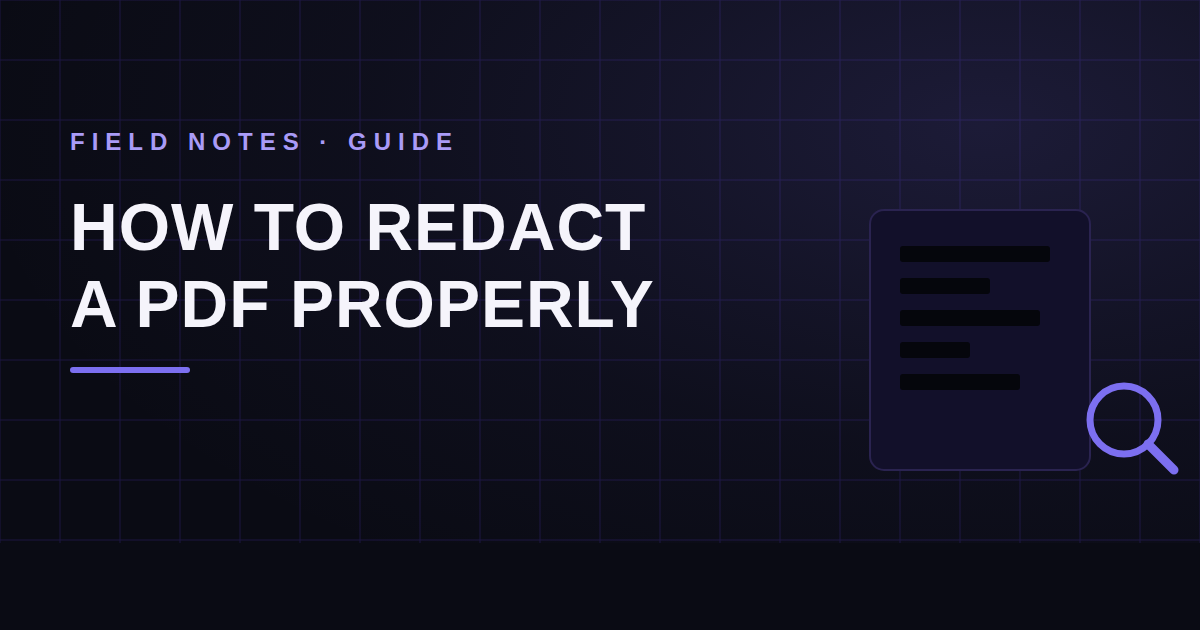 How to Redact a PDF Properly (Without Leaking the Data)