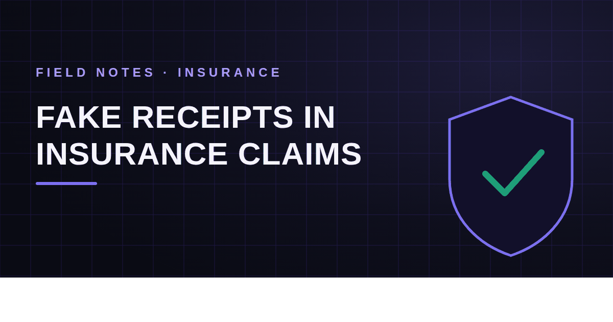 How Insurers Catch Fake Receipts in Claims