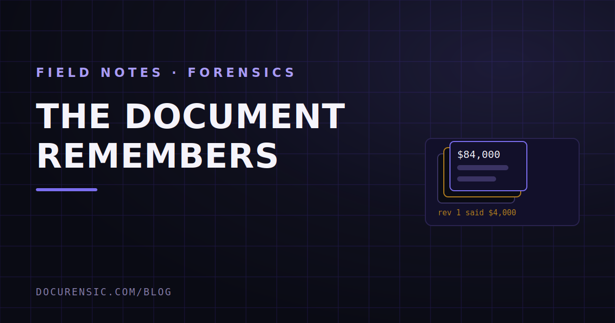 The Document Remembers: Recovering What a PDF Used to Say