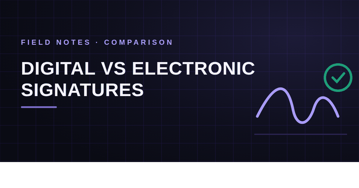 Digital Signature vs Electronic Signature: What Actually Proves a Document?