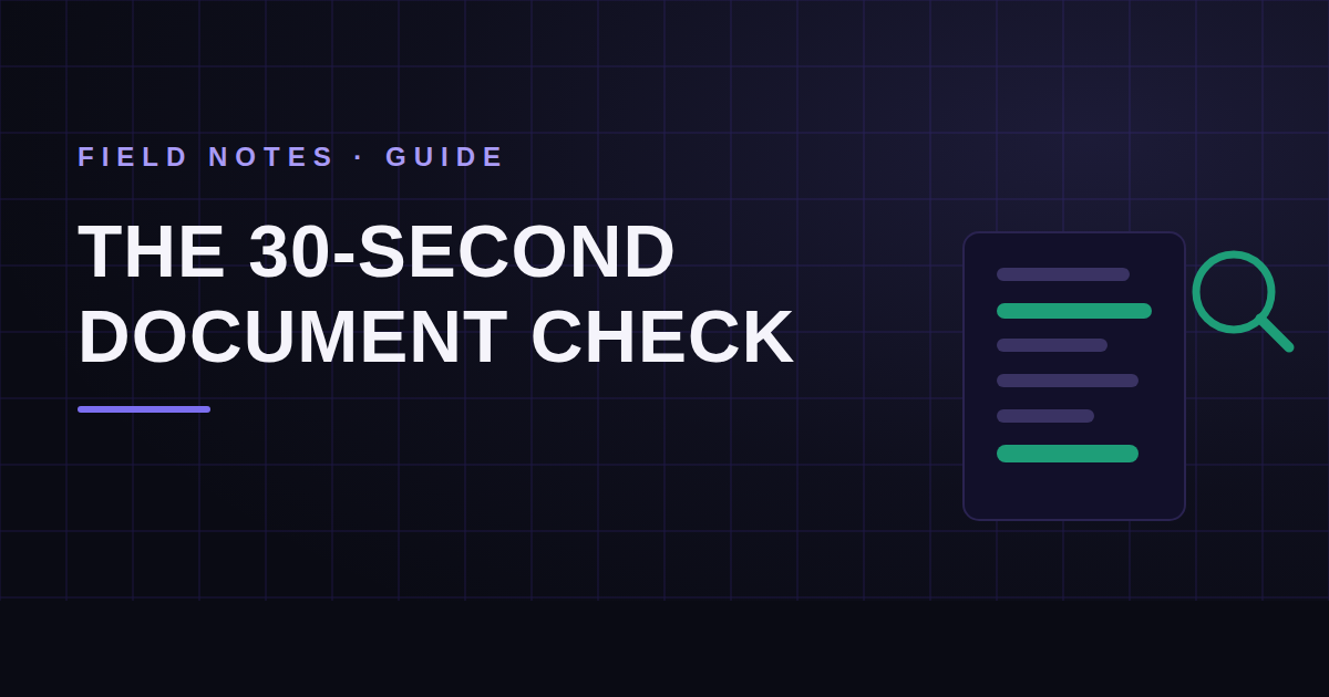 The 30-Second Document Check Anyone Can Do