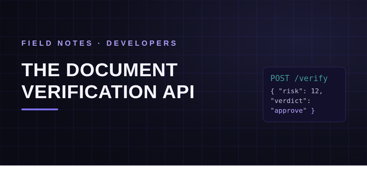 Choosing a Document Verification API: An Integration Guide
